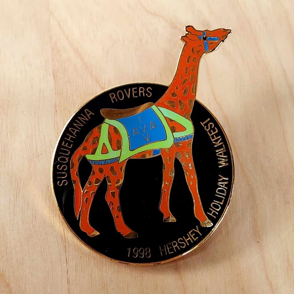 Vintage Susquehanna Rovers Brooch Pin 1998 Hershey Walkfest Giraffe IVV